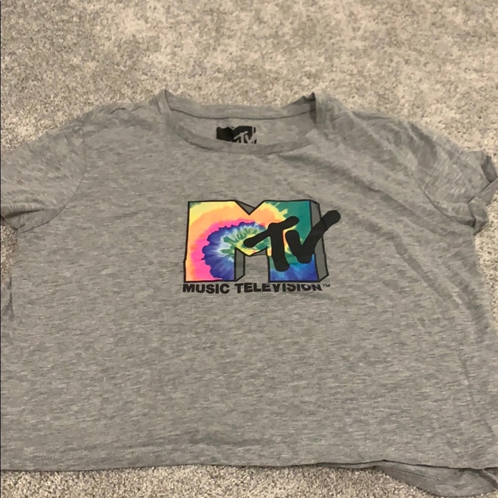 Grey MTV Crop Top